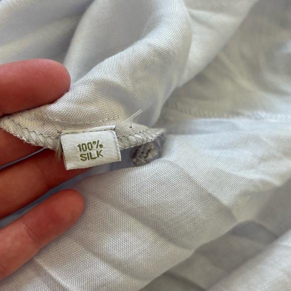 SUE SARTOR Light Blue Maxi Dress with Belt and Flutter Short Sleeves XS Feminine - Picture 6 of 8